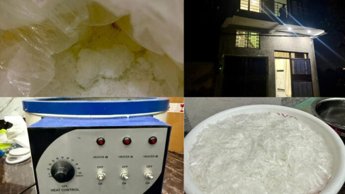 45 करोड़ रुपये की नशीली खेप तैयार करने की साजिश नाकाम, 379.740 किलो एम्फेटामिन युक्त सामग्री और 10 किलो स्यूडोएफेड्रिन बरामद, दो आरोपी गिरफ्तार