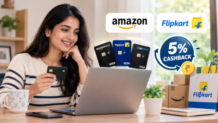 Amazon और Flipkart पर शॉपिंग करने वालों को 5% तक कैशबैक, जानें कौन-सा क्रेडिट कार्ड देगा फायदा