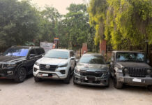 चोरों के नेटवर्क पर STF का शिकंजा, थार से फॉर्च्यूनर तक चार लग्जरी गाड़ियां बरामद