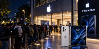 iPhone Duo का भारी क्रेज: पहली सेल से पहले ऐपल स्टोर के बाहर रातभर लाइन में लगे रहे लोग