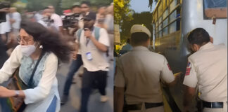 जंतर-मंतर पर पुलिस की बस की चाबी लेकर भागी महिला, प्रदर्शन के बीच VIDEO हुआ वायरल