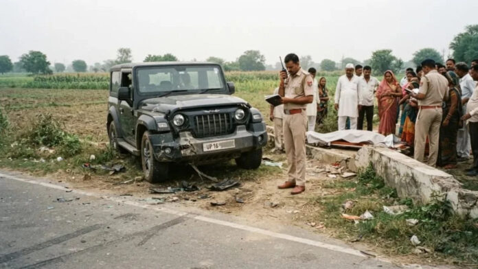 तेज रफ्तार थार की टक्कर से 34 वर्षीय युवक की मौत, चालक फरार