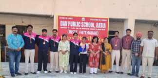 डी.ए.वी. पब्लिक स्कूल, रतिया के खिलाड़ियों ने राष्ट्रीय एवं राज्य स्तर पर उत्कृष्ट प्रदर्शन कर विद्यालय का नाम रोशन किया