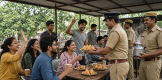 फ्री नाश्ता मिलते ही गूंजे नारे, 'एक चाय और 2 समोसा, दिल्ली पुलिस पर पूरा भरोसा', VIDEO वायरल
