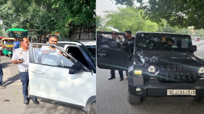 काली फिल्म पर ट्रैफिक पुलिस का बड़ा वार, 3,079 गाड़ियों पर कार्रवाई
